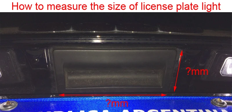 1 volkswagen license plate light size