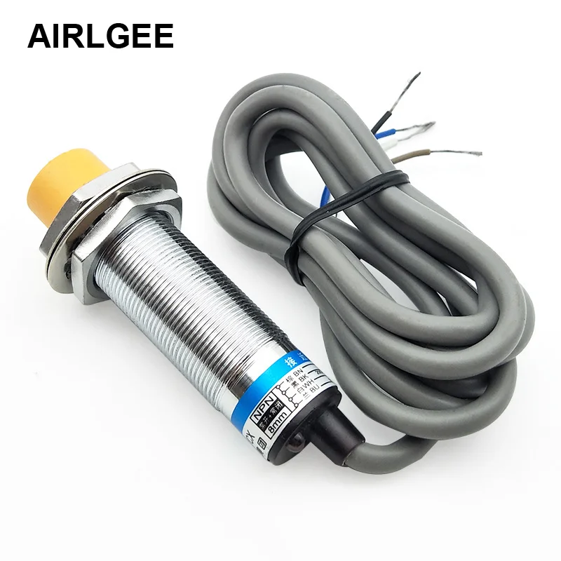 DC6-36V 300mA NPN NO + NC 4-проводной 8 мм дистанционный Цилиндрический индуктивный датчик