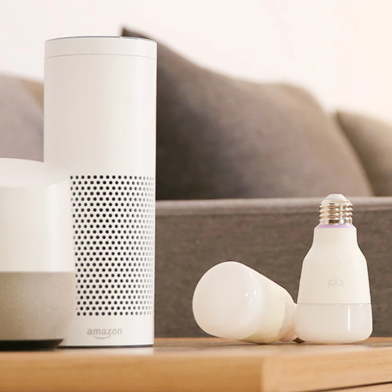Умная Светодиодная лампа Xiaomi Yeelight 800 люмен 10 Вт E27 лимонная умная для Google assistant Mi Home