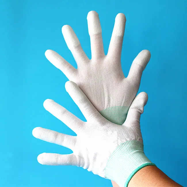 5 пар антистатические перчатки Антистатические ОУР электронные рабочие Прихватки для мангала pu покрытием ладонью палец PC