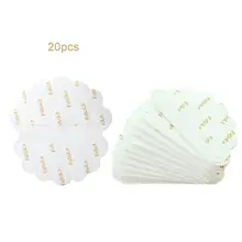 20 шт подмышек ультратонкие абсорбирующие прокладки подмышек пота летом одноразовые против пота Чистка тела сухие дезодорированные подушечки