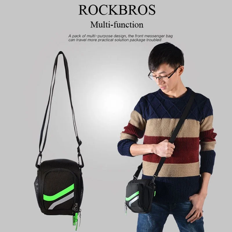 ROCKBROS велосипедная Сумка Передняя водонепроницаемая сумка на руль