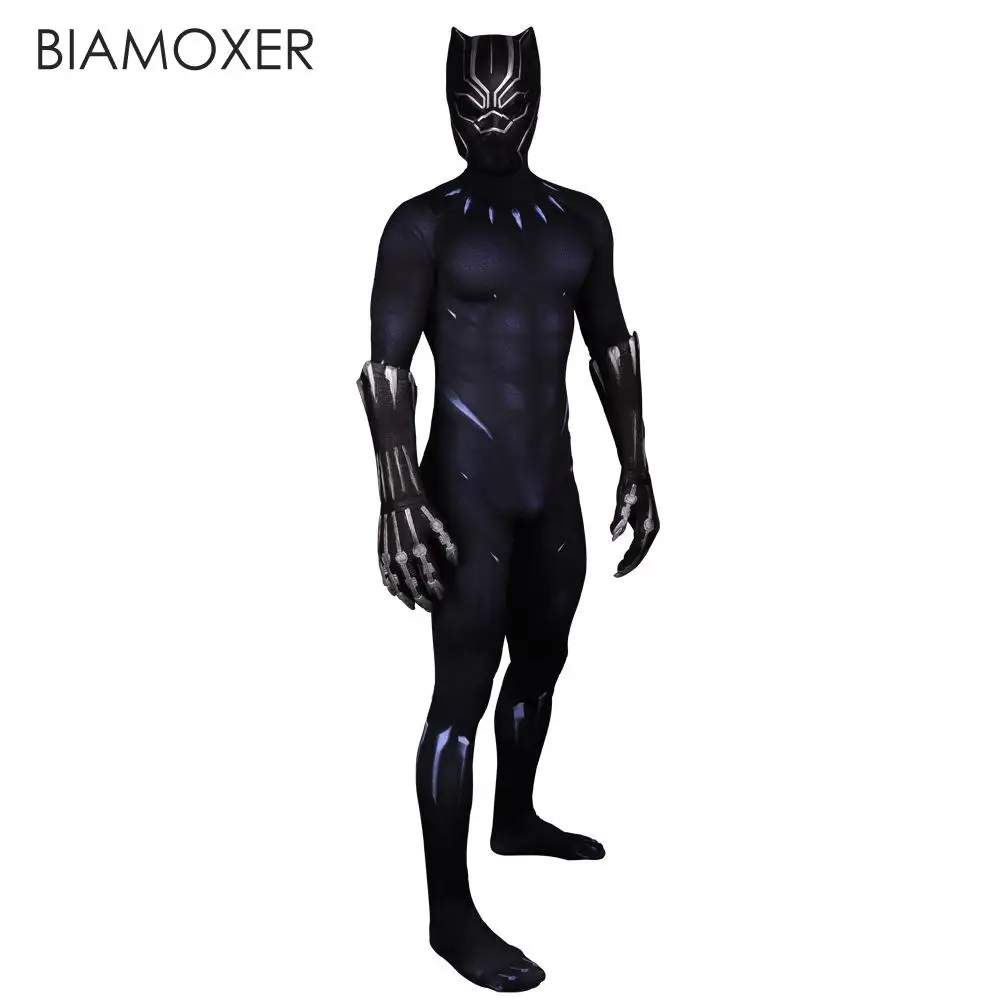 Biamoxer Черная пантера Косплей Хэллоуин костюмы для взрослых детей комбинезон