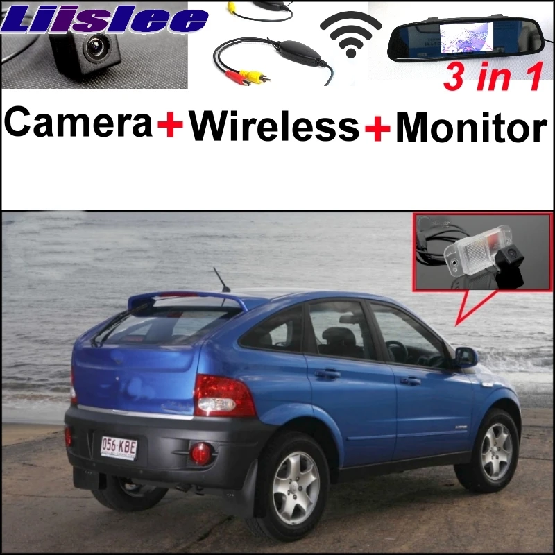 

Liislee Special Rear View Camera + Wireless Receiver + Mirror Monitor Back Parking System For SSangYong Actyon Tradie Korando