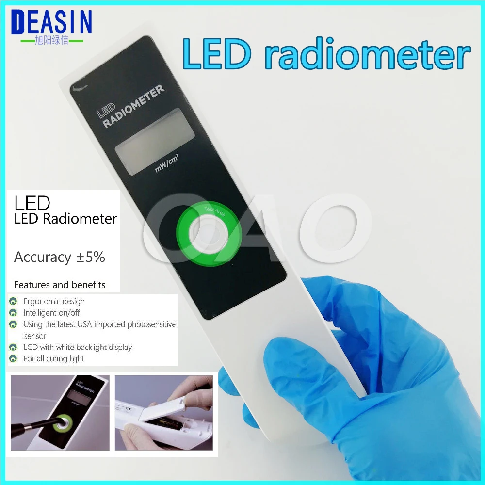 LED radiometer curing intensity Battery with LCD screen NEW brand