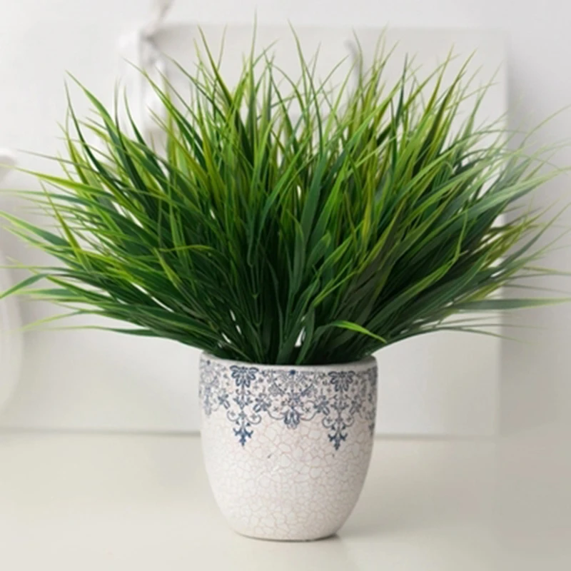 1 шт. зеленая трава пластиковые искусственные растения цветы бытовые Свадебные весна лето Декор для гостиной