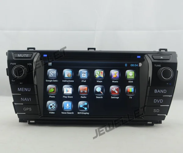 Top Quad core 1024*600 HD screen Android 9.0 Car DVD GPS radio Navigation for Toyota Corolla 2014-2016 right hand drive 8