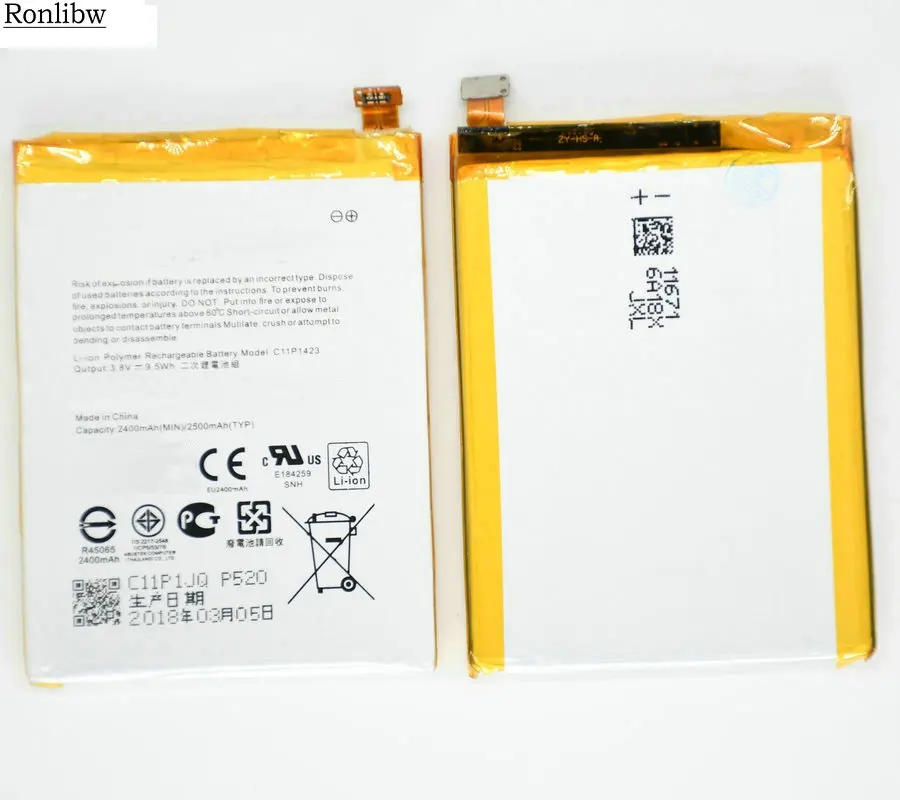 Аккумулятор Ronlibw для Asus Zenfone ZE500CL Z00D 2400 мАч 9.5Wh C11P1423|Аккумуляторы мобильных