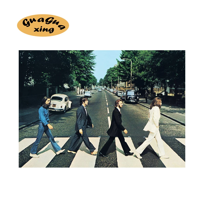 

Diamond Embroidery Kits Rock Star The Beatle Cross the Road of Picture Diamond Painting Full Round Diamond Diamond Mosaic Decor