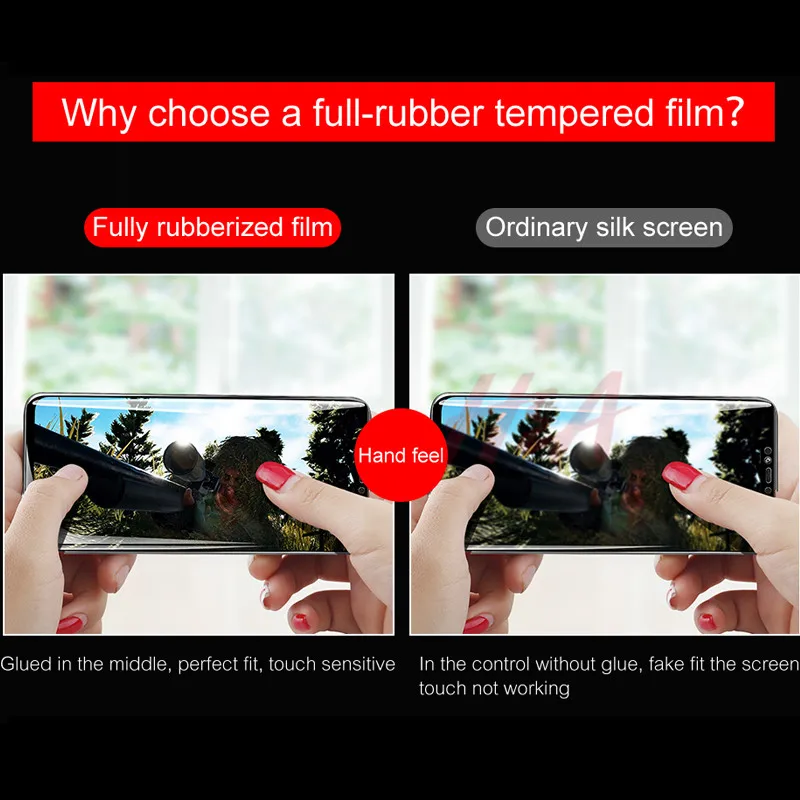 20D Full Curved Tempered Glass For Samsung Galaxy S8 S9 Plus Note 8 9 Screen Protector For Samsung A8 A6 2018 S7 Protective Film