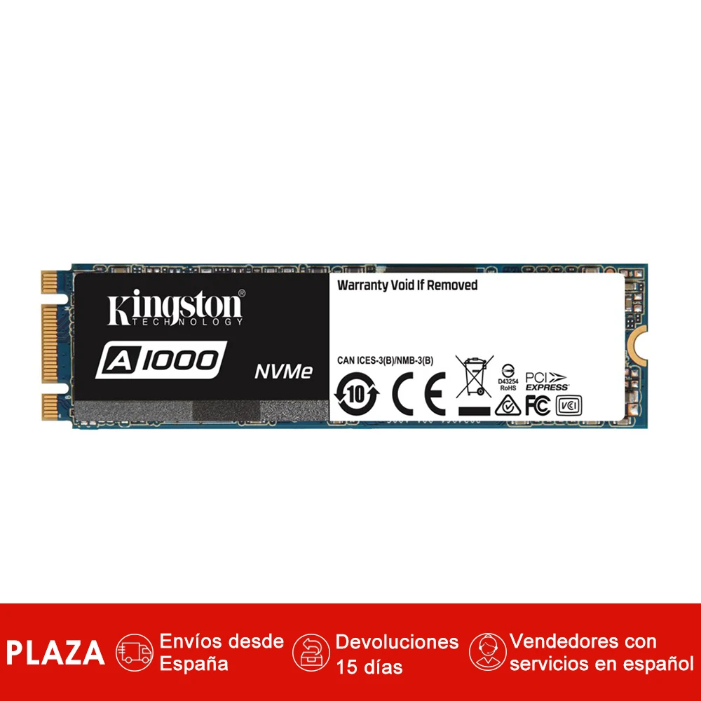 Kingston Технология A1000, 480 ГБ, M.2, PCI Express, 1500 МБ/с