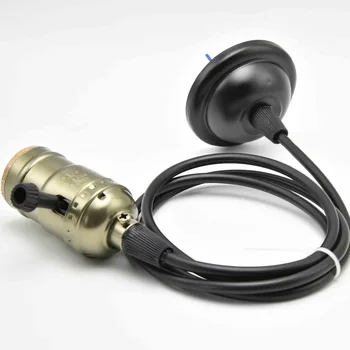 

E27 Edison Lamp Holder Ceiling Antique Aluminum Light Socket with Knob Switch Excellent Quality Screw Bulb Chandelier Lamp Base