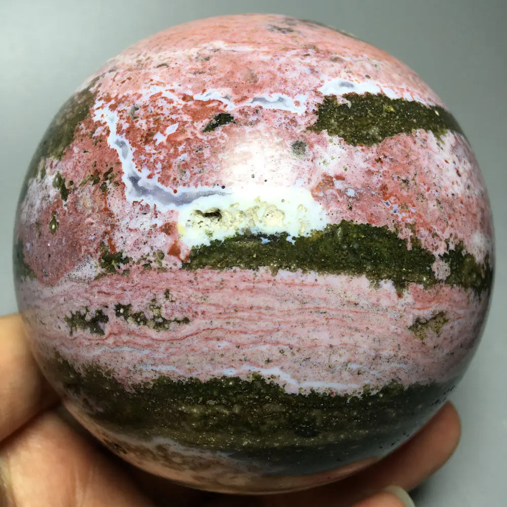 1117g NATURAL OCEAN JASPER QUARTZ CRYSTAL BALL HEALING
