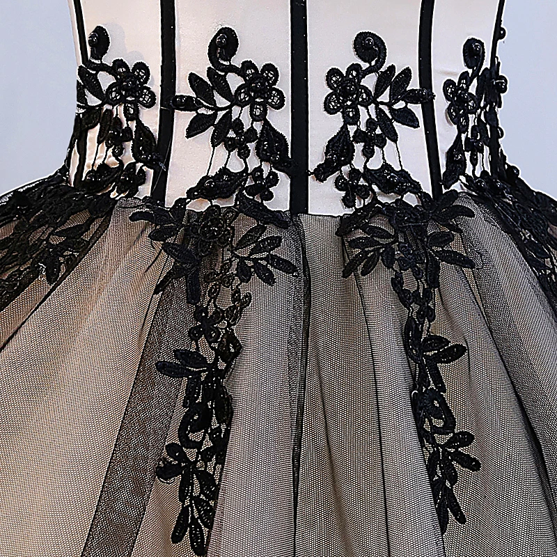 2019 Новый черный, белый цвет Пышное платье тюль с кружевными аппликациями платье для бала-маскарада сладкий 16 платье Vestidos De 15 Anos