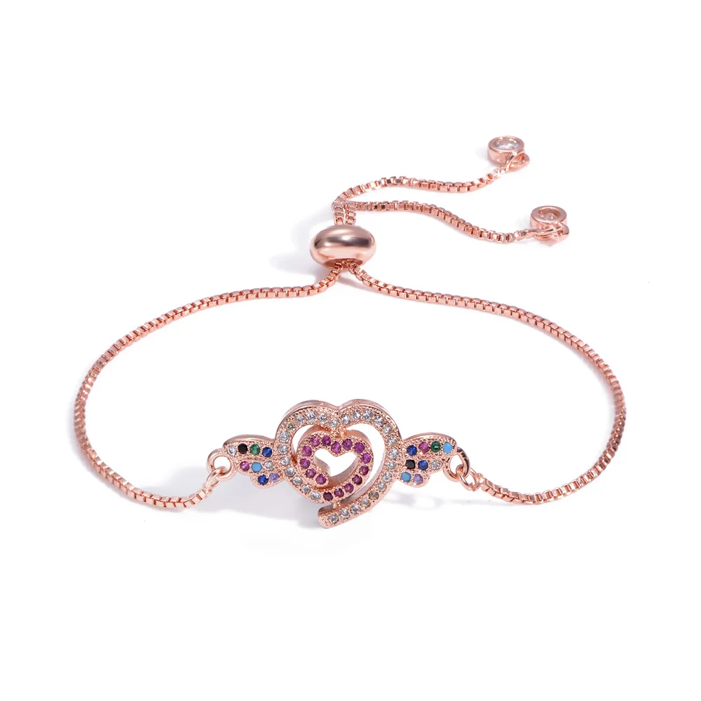 Регулируемые трендовые браслеты цвета розового золота с лисой для женщин, свадебные модные украшения, очаровательный браслет, браслеты Pulseira Feminia