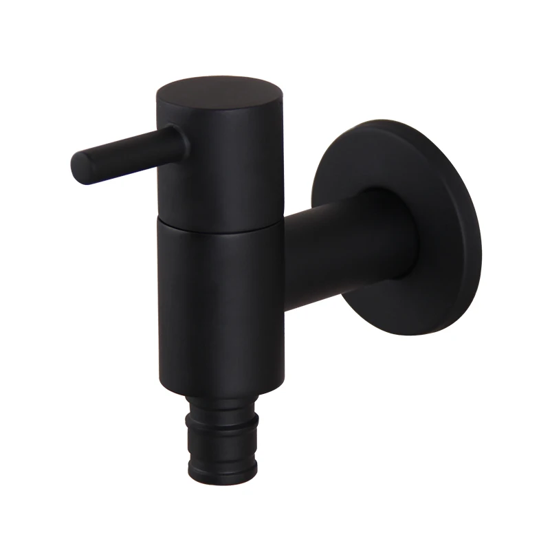 

Panasonic washing machine black full copper faucet into the wall single cold mop pool faucet thickened buckle nozzle bibcocks