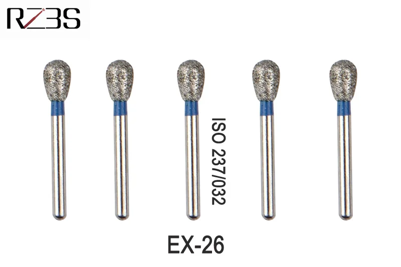 12 шт. стоматологический алмазный Бур FG 1,6 мм специальная форма Бур для NSK высокоскоростная воздушная турбина EX-24, EX-26, EX-31, EX-41