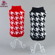 Осенний и зимний классический черный/красный узор Ласточки зимний свитер домашние вещи для домашних животных Одежда для собак