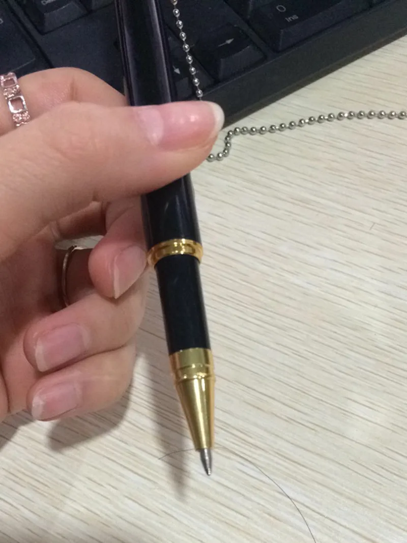 Peças para um Mesa de Escritório Pena de Cadeia Gel com Corrente de Metal Negócio Muito Recepção Canetas Pen Stand Titular Anti-passear 10 5 Mesa de Escritório Canetas Gel com Corrente