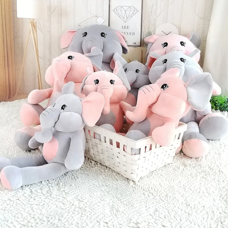 MIAOOWA 1PC 50/60CM High Quality Giant Elephant Stuffed Plush Doll Baby Kawaii Elephant Animal Soft Pillow Toy Kid Children Gift MIAOOWA 1PC 50/60CM High Quality Giant Elephant Stuffed Plush Doll Baby Kawaii Elephant Animal Soft Pillow Toy Kid Children Gift