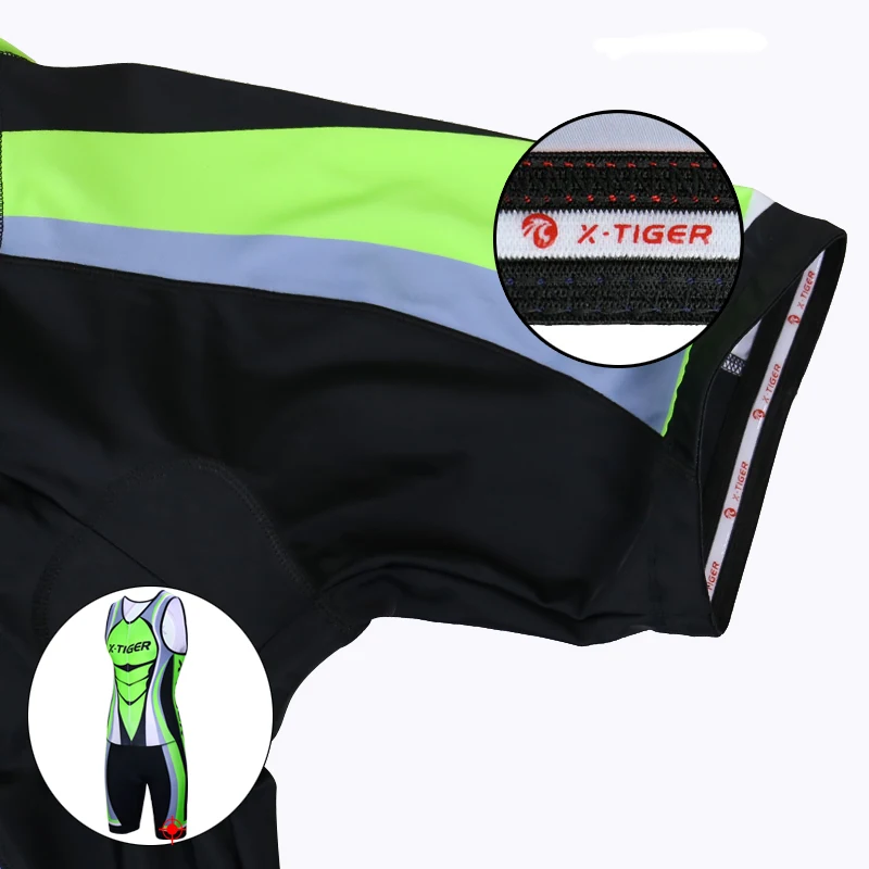 X-Tiger велосипед для триатлона Ropa De Ciclismo Maillot верхняя одежда эластичная компрессионная губка подкладка без рукавов Велоспорт Джерси