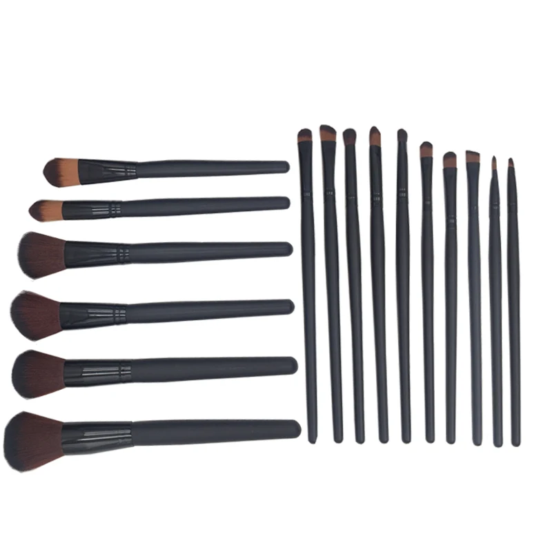 16pcs beauty Makeup Brushes Blcak Powder Brush foundation brush set soft hair with PU case esponja maquiagem Beauty Make Up tool 16pcs beauty Makeup Brushes Blcak Powder Brush foundation brush set soft hair with PU case esponja maquiagem Beauty Make Up tool