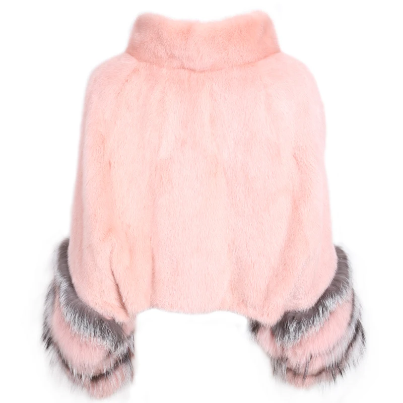 ladies mink fur jacket women real mink fur shawl natural fur coat