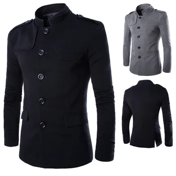 

High quality foreign trade man suit small leisure suit Chinese tunic suit collar Rome