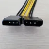 Кабель питания для ПК, сервера, Внутренний двойной 2 IDE Molex для ЦП 8Pin, кабель преобразователя 18AWG, провод 15 см ► Фото 2/4
