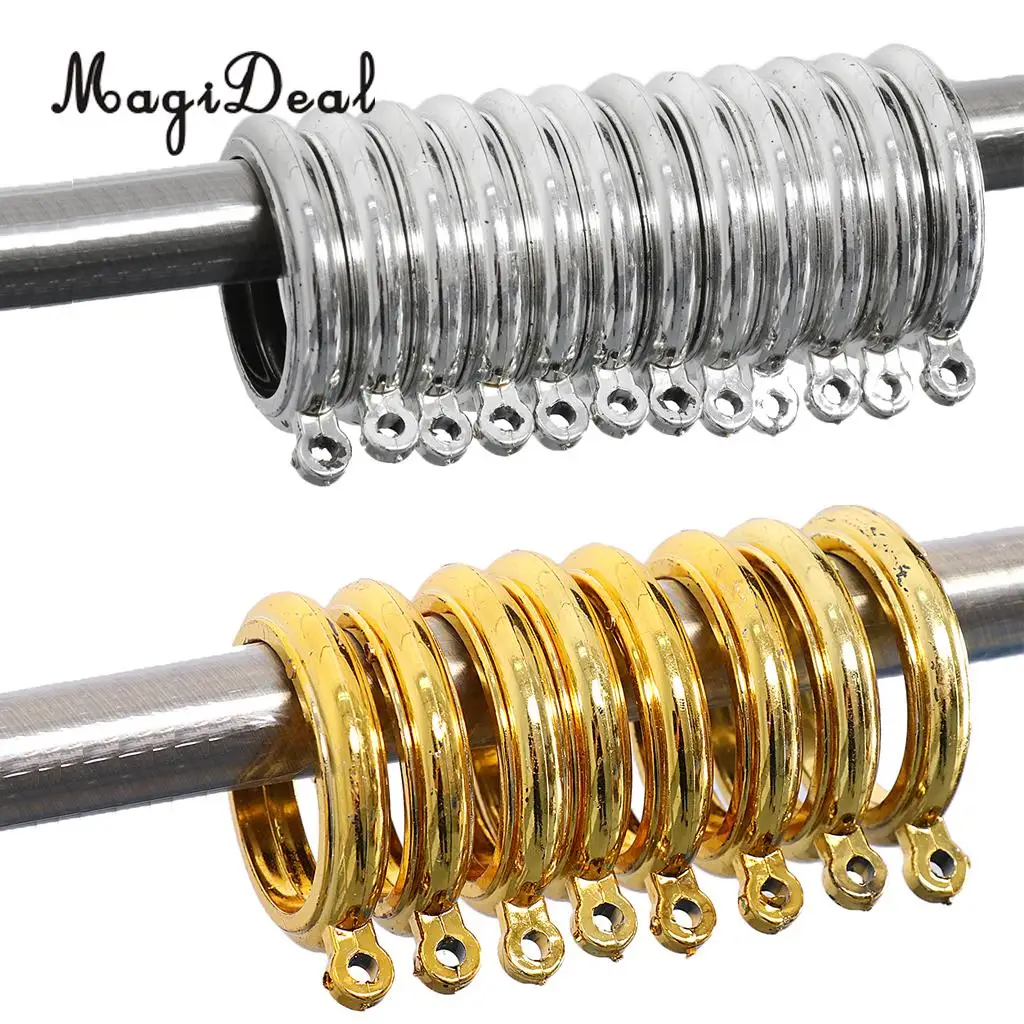 MagiDeal 12 Pieces Plastic Window Curtain Hooks Door Curtain Rings 32