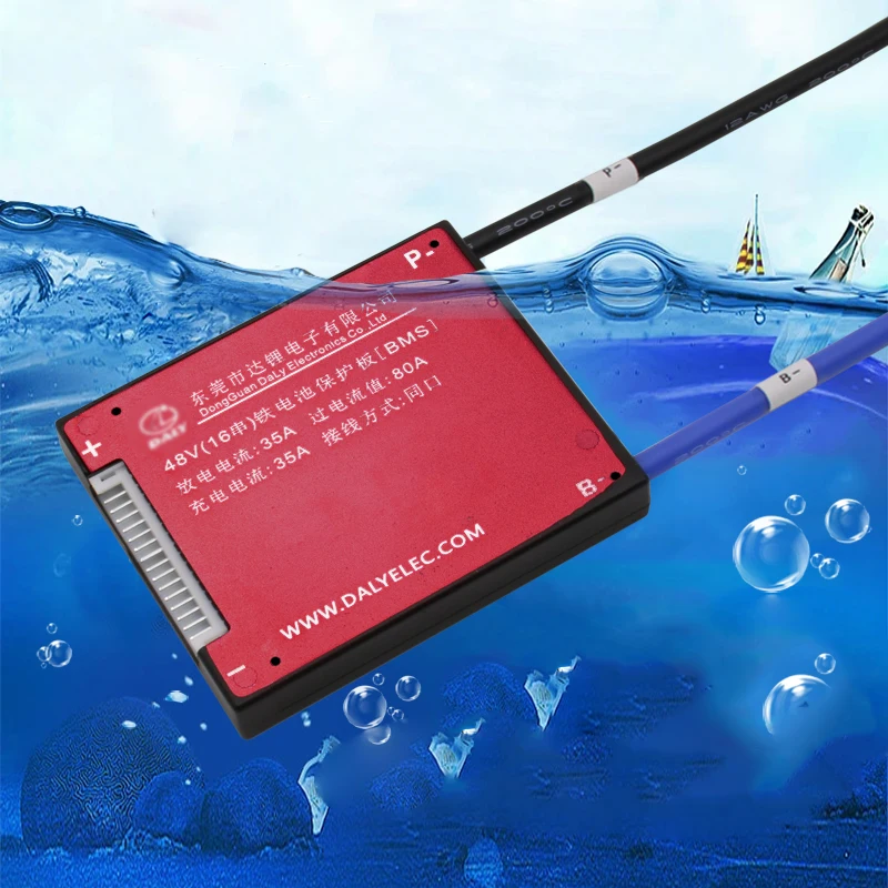 

16S 20A 25A 35A 45A 60A 48V Lifepo4 Battery Protection Board BMS Balance for 48v Battery Pack Waterproof Fish Machine Electrics