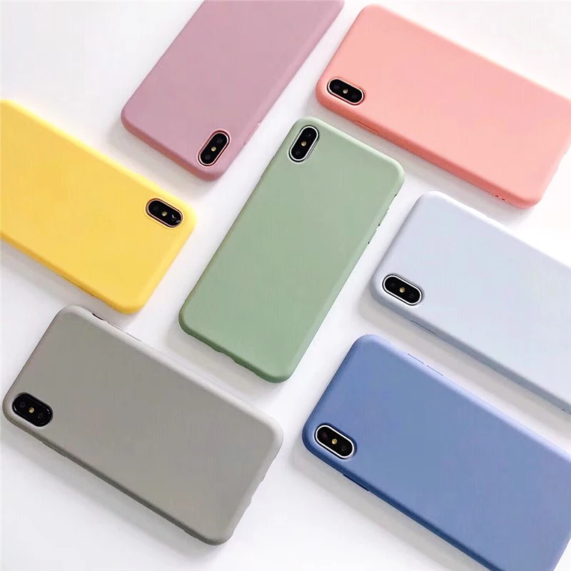 

Cute Candy Matte Phone Case for Samsung Galaxy S10 5G S10e Plus A10 A20 A30 A40 A50 A70 M10 M20 M30 Soft TPU Silicone Shell