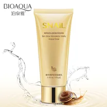 BIOAQUA Snail Essence Face Cleanser Deep Cleaning Pores Brighten Skin Replenish Water And Oil Control Foaming Facial Cleanser