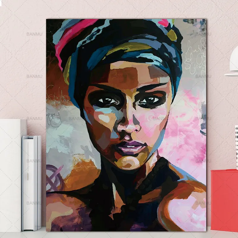 

Abstract women portrait posters and prints canvas painting figure Picture wall art Picture home decor for living room bedroom
