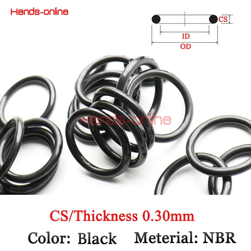

10x NBR Rubber ring O Rings Gasket Kit CS/Thickness 0.3mm o-ring gaskets