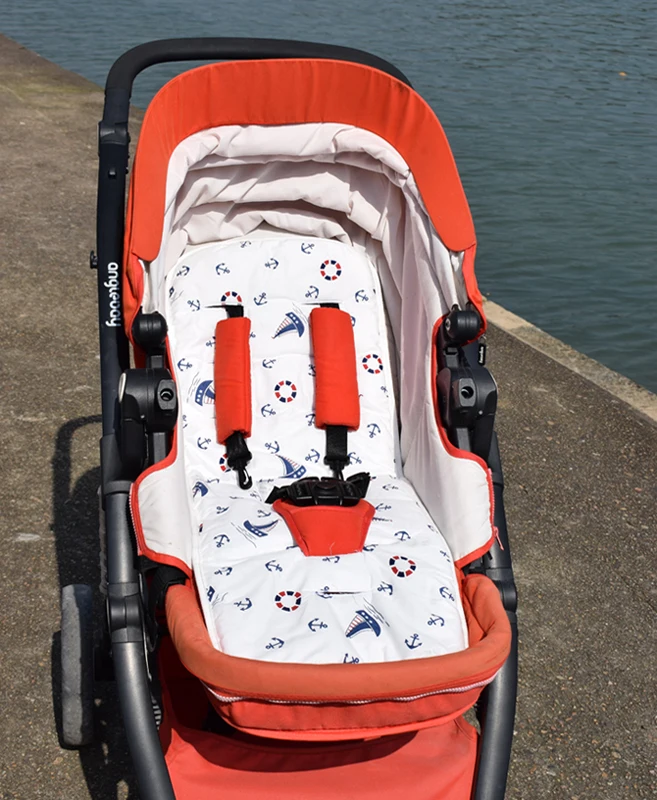 

Baby Car Seat Pad pram Mattress Kids Seat Protection Accessory Liner 5 points Harness Pushchair Mat Stroller Support cushion