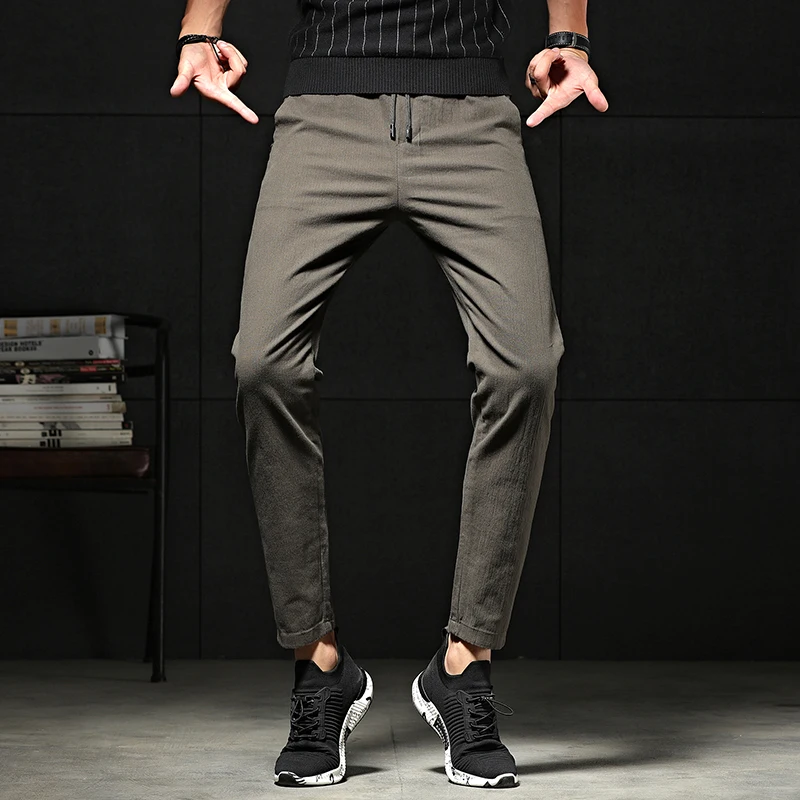 Для мужчин s джоггеры Высокое качество Новый бренд мужской брюки мужские брюки повседневные однотонные шорты Jogger тренировочные Штаны Мода