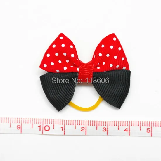 100% Hand made Pet Hair Bow Dog Bows Dog Grooming Mickey.jpg