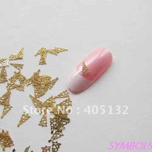 

MS-72 Free Shipping Metal Gold X-mas Tree Nail Art Metal Sticker Nail Art Decoration Fancy Outlooking
