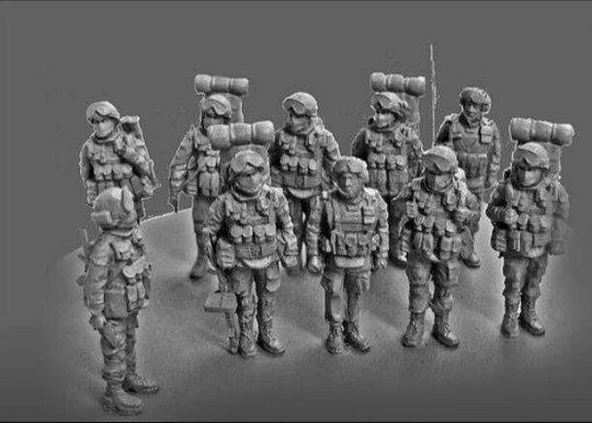 1:72 фотоэлемента разобранный Неокрашенный набор // X277(10 фигурок) | Игрушки и хобби