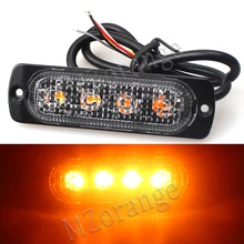 12V 4 LED Car Strobe Light Police Strobe Flash Lightbar Dash Emergency Vehicle Flashing Light Amber 12V 4 LED Car Strobe Light Police Strobe Flash Lightbar Dash Emergency Vehicle Flashing Light Amber