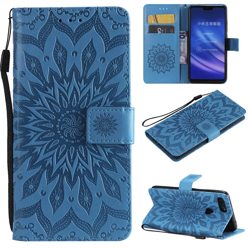 Magnetic PU Leather 3D Embossed Cat Tree Wallet Case For Xiaomi 8Lite Flip Wallet Phone Case Cover For Xiaomi 8Lite Case Coque (16)
