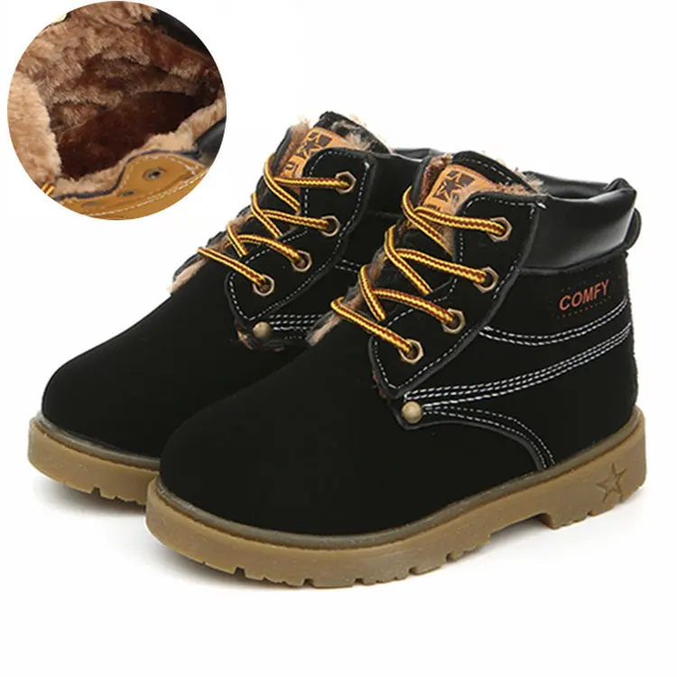 Kalupao 2018 Kids Rivet Ankle Boots Girls Boys Shoes Short Yellow Autumn Martin Cow Muscle Boots Baby Child Leather Shoes  (20)