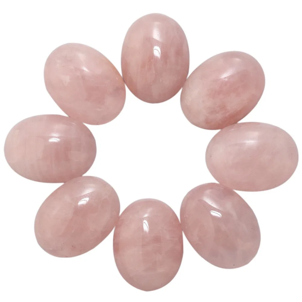Rose Quartz Cabochons CAB Flatback for Jewelry Making,15x20mm,Pack of 10