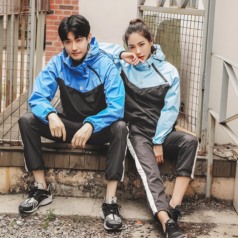 

Women Men Tracksuit Sportswear Loose Weight Sweat Boost Sauna Suits Running Clothing Autumn Winter Warm Lock Jogging Suits