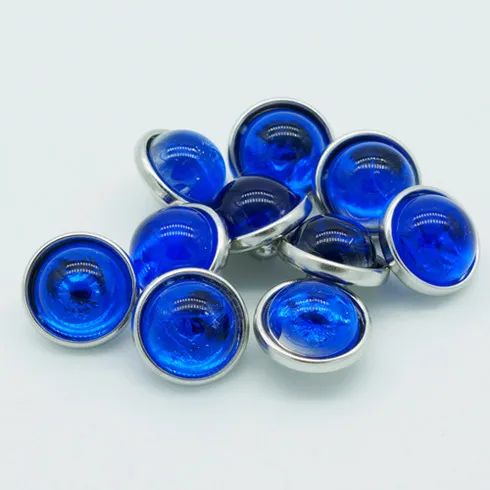 10 шт 12 мм разноцветные кнопки для DIY Браслеты Оснастки оснастки ювелирные изделия сверкающие амулеты оптом NS5001 - Цвет: blue