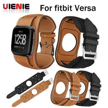 

Premium Sweatproof Leather Wristband Strap Replacement For Fitbit Versa Smart Watch Bracelet Band Loop For Fitbit Versa 2