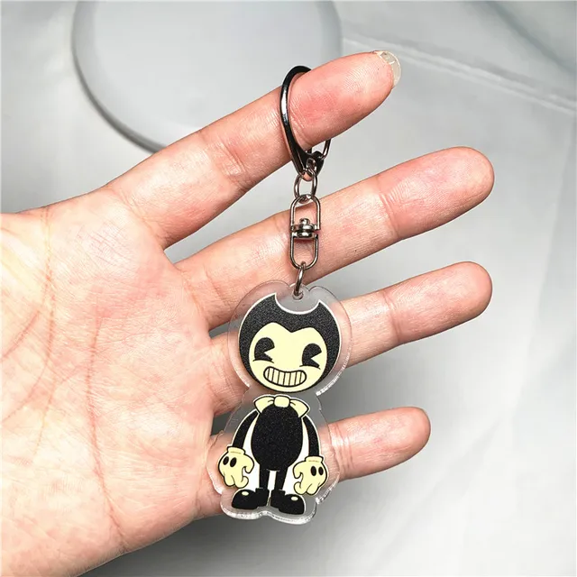 New batim Bendy metal Keychain Keyring 5 pendant Henry Joey ink machine
