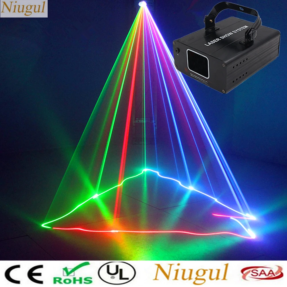 RGB полный цветной лазерный луч линейный эффект сканер сценический осветительный лазерный проектор свет DJ танцевальный бар рождественские
