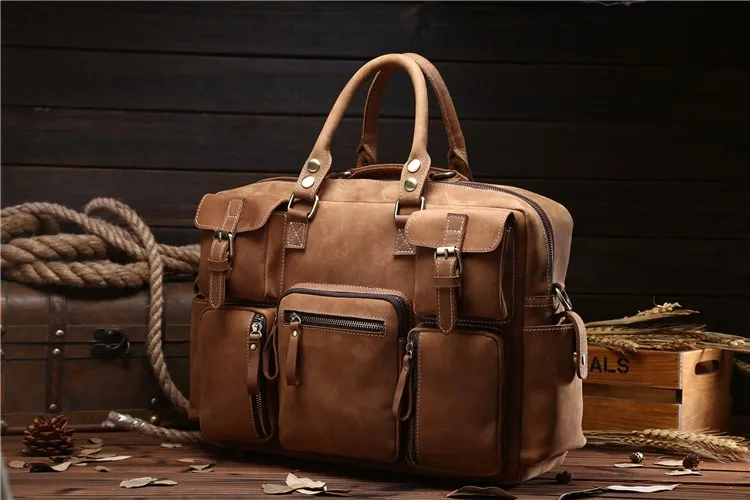 Мужская багажная сумка из натуральной кожи, мужская сумка Crossboby, деловая дорожная сумка, Мужская винтажная сумка на плечо, большая вместительность для подарка